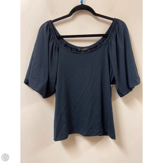 Top Short Sleeve By Banana Republic In Navy, Size: L