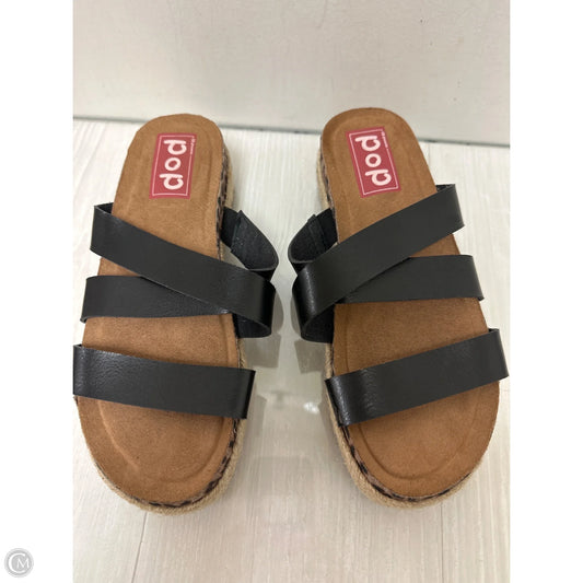 Sandals Flats By Clothes Mentor In Animal Print, Size: 7.5