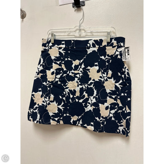 Skort By Rafaella In Blue & Cream, Size: 12