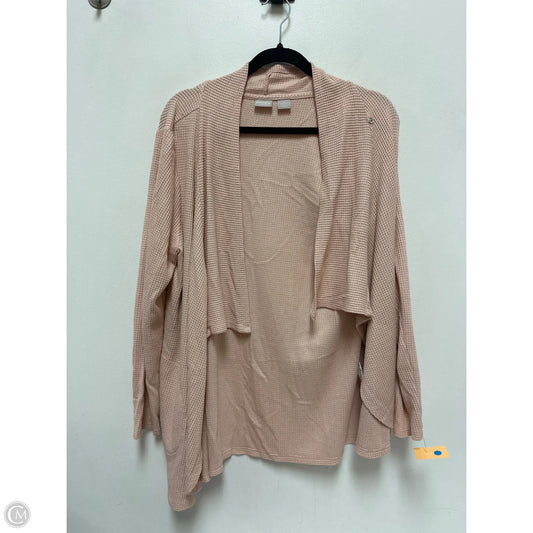 Sweater Cardigan By Chicos In Pink, Size: L