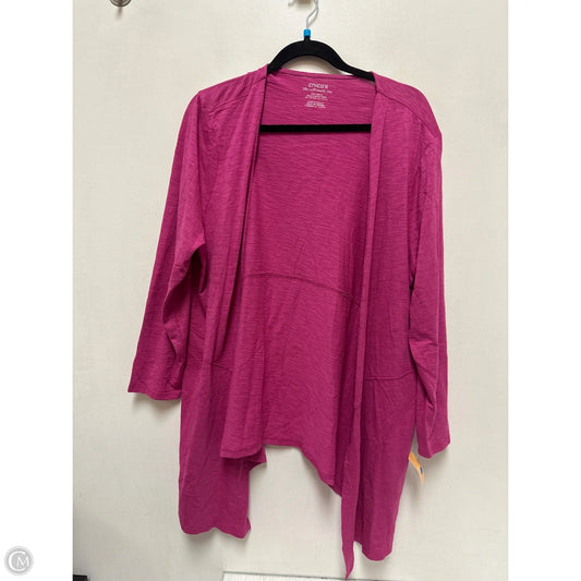 Cardigan By Chicos In Pink, Size: Xlp
