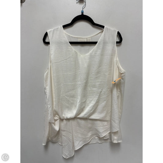Tunic Sleeveless By Chicos In Cream, Size: Xl