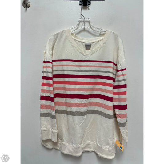 Top Long Sleeve By Chicos In Striped Pattern, Size: Xl