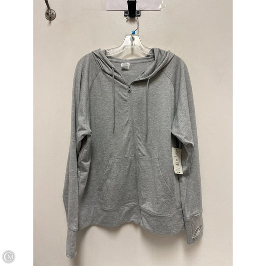 Athletic Jacket By Athletic Works In Grey, Size: 1x