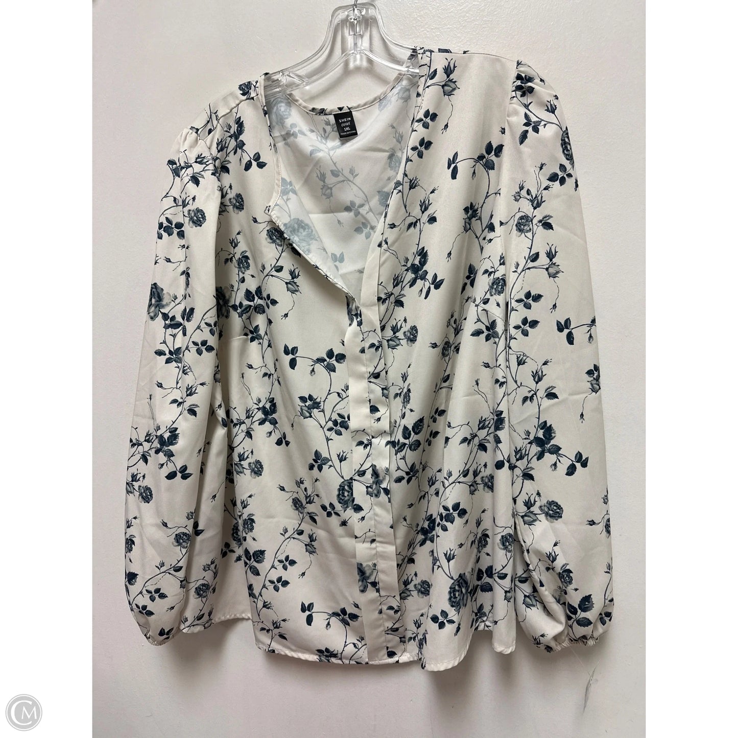 Top Long Sleeve By Shein In Geometric Pattern, Size: 1x