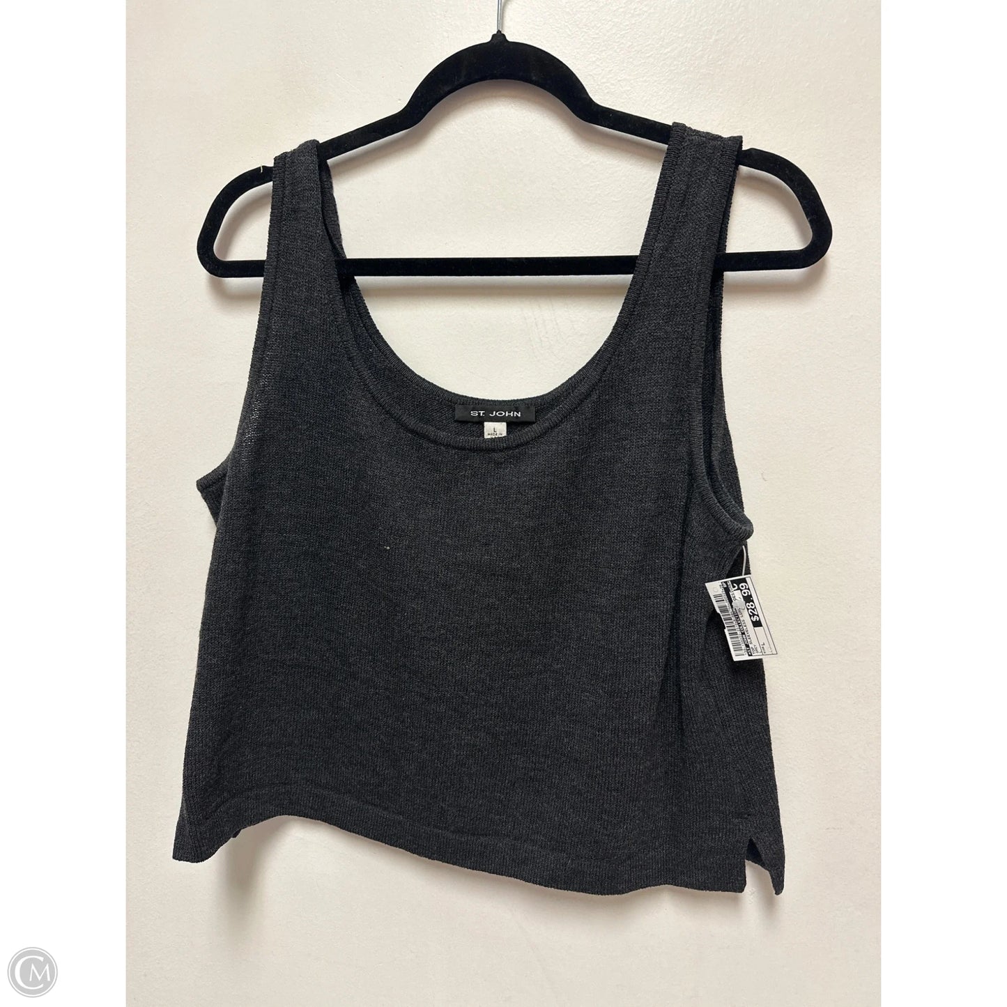 Top Sleeveless Luxury Designer By St John Collection In Grey, Size: L