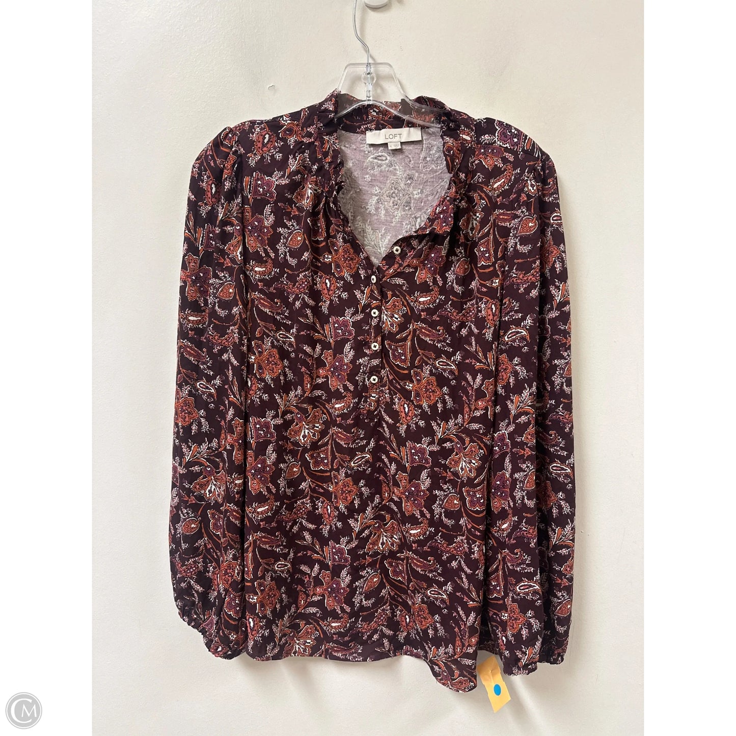 Top Long Sleeve By Loft In Purple, Size: Xl