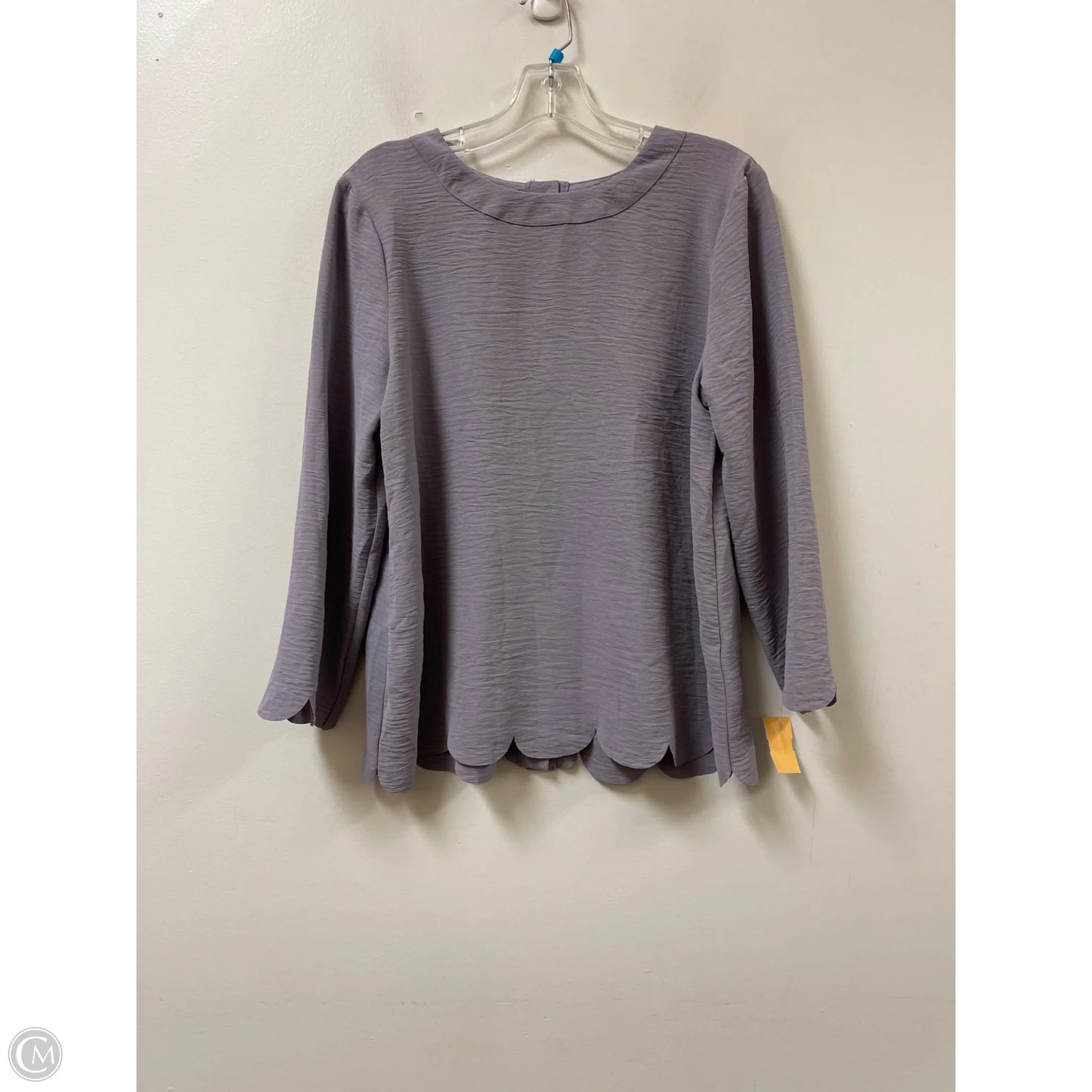 Top Long Sleeve By Cato In Purple, Size: M