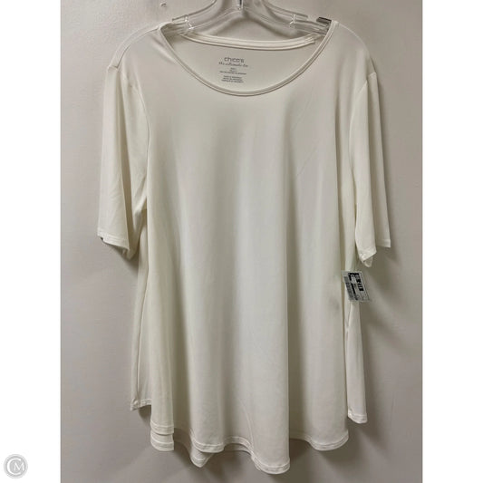 Top Short Sleeve By Chicos In White, Size: L