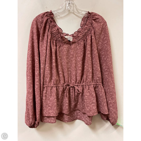 Top Long Sleeve By Universal Thread In Purple, Size: 1x