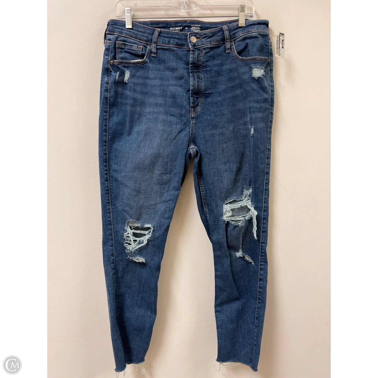 Jeans Skinny By Old Navy In Blue Denim, Size: 14