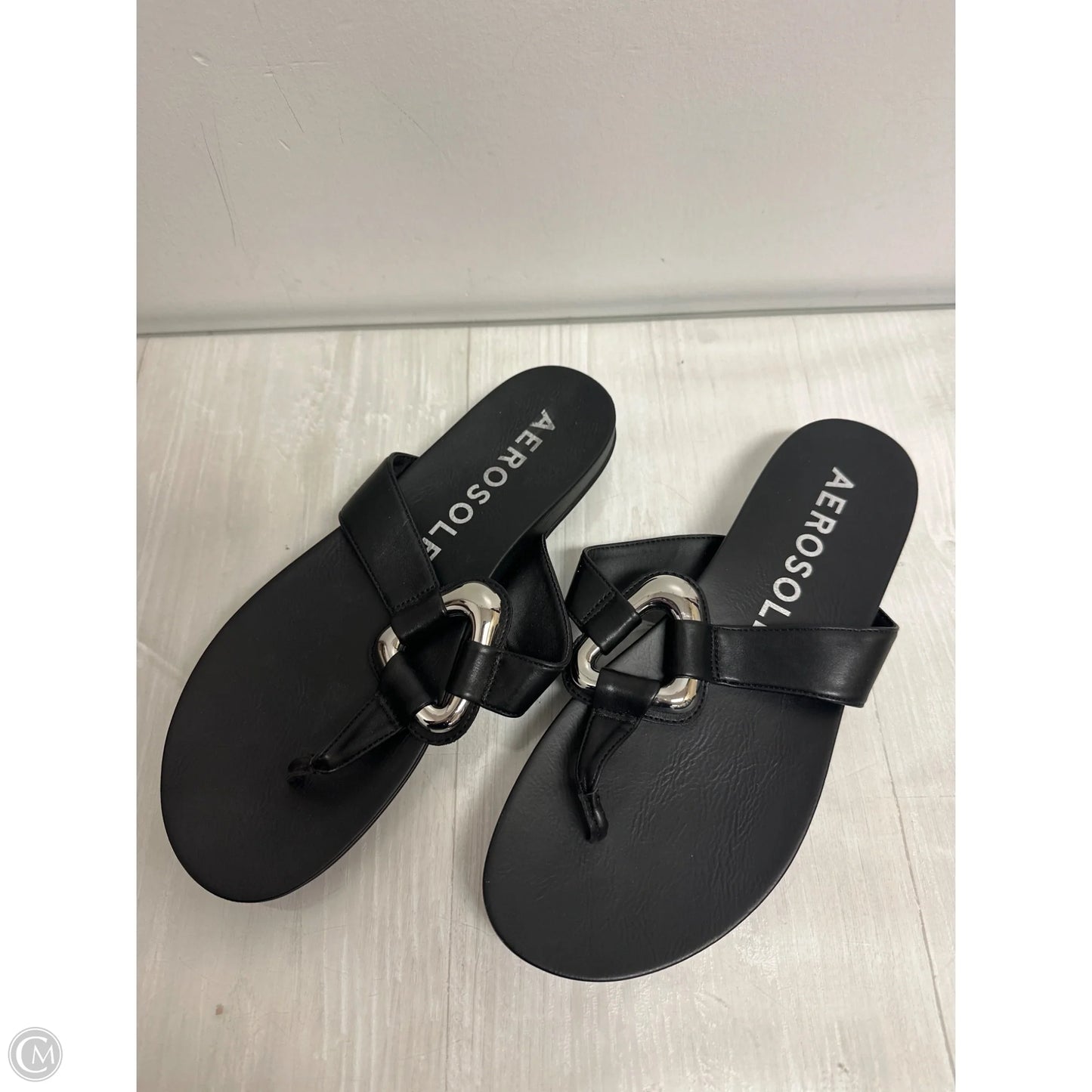 Sandals Flip Flops By Aerosoles In Black, Size: 9