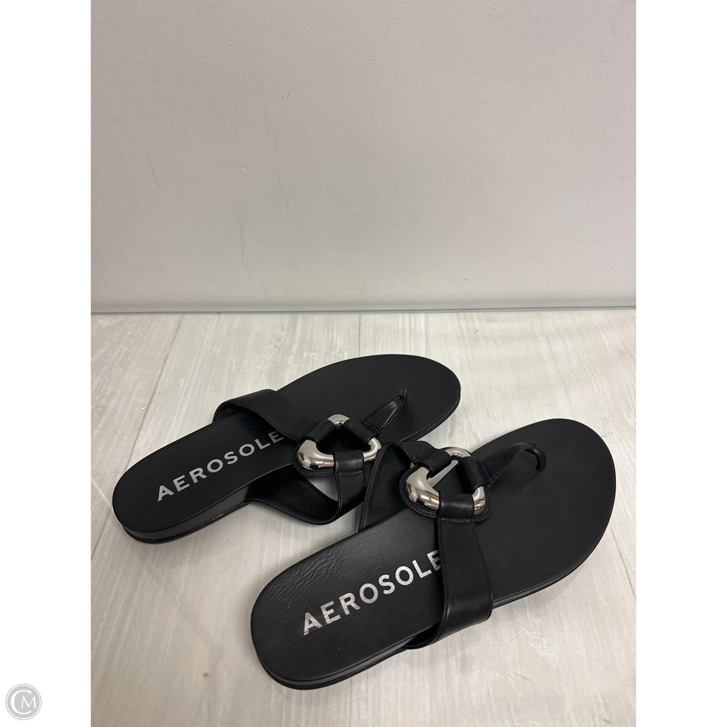 Sandals Flip Flops By Aerosoles In Black, Size: 9