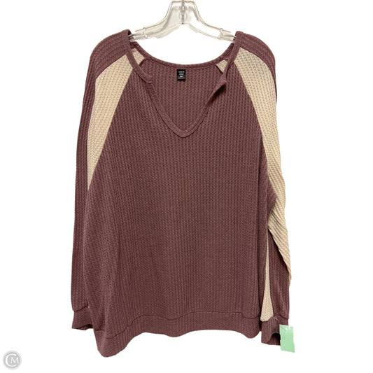 Top Long Sleeve By Shein In Purple, Size: 2x