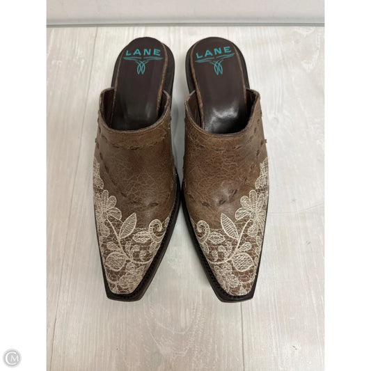 Boots Ankle Heels By Cma In Brown, Size: 6