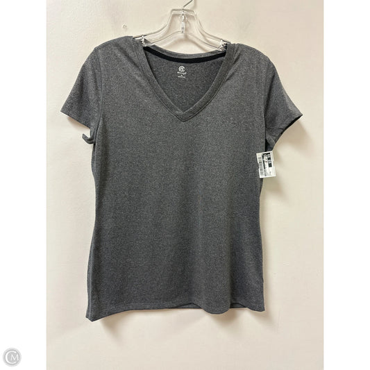 Athletic Top Short Sleeve By Champion In Grey, Size: M