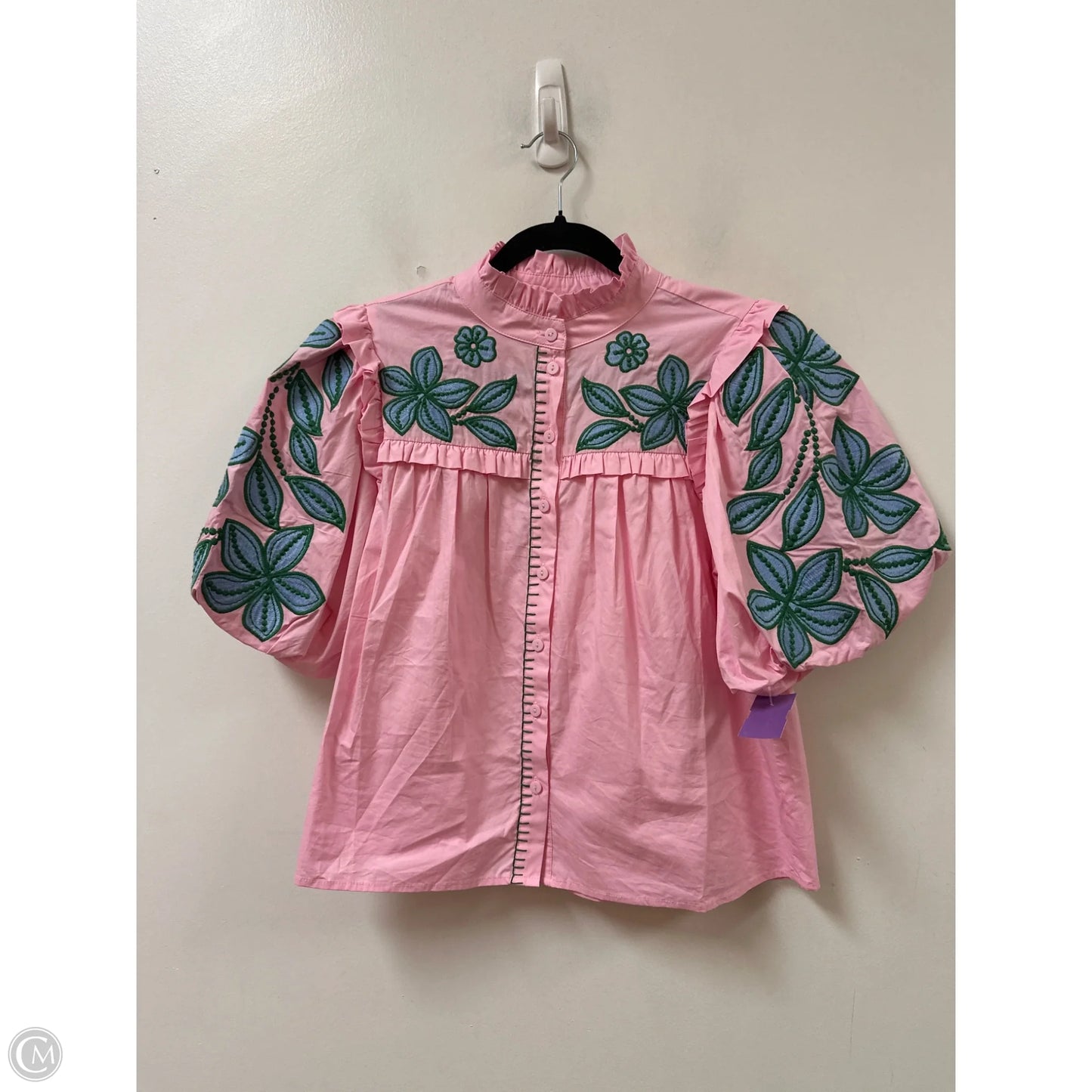 Top Short Sleeve By Thml In Pink, Size: Xs