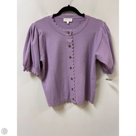Sweater Cardigan By Entro In Purple, Size: S