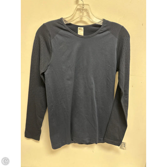 Athletic Top Long Sleeve Collar By Fabletics In Navy, Size: S