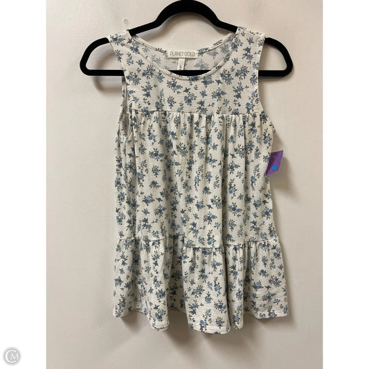 Top Sleeveless By Planet Gold In Floral Print, Size: L