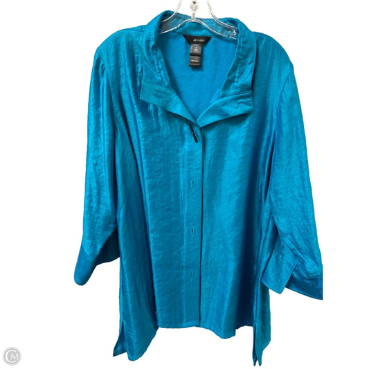 Jacket Other By Ali Miles In Blue, Size: 1x