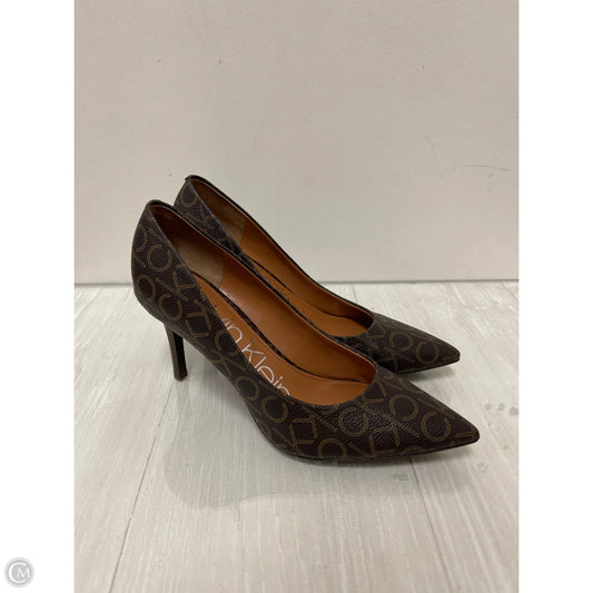 Shoes Heels Stiletto By Calvin Klein In Brown, Size: 7.5