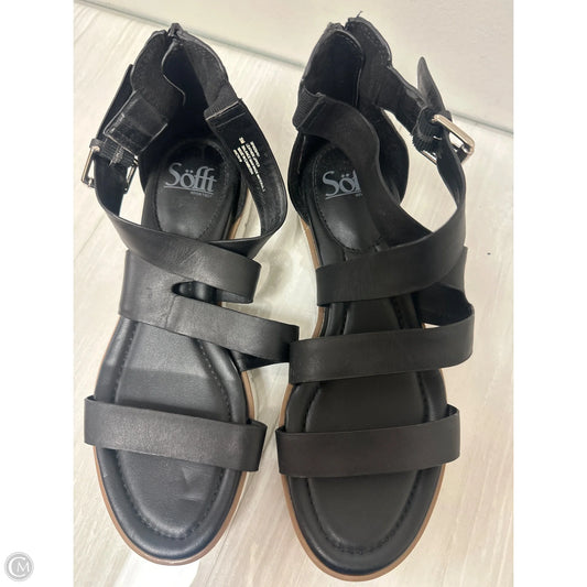Sandals Flats By Sofft In Black, Size: 8