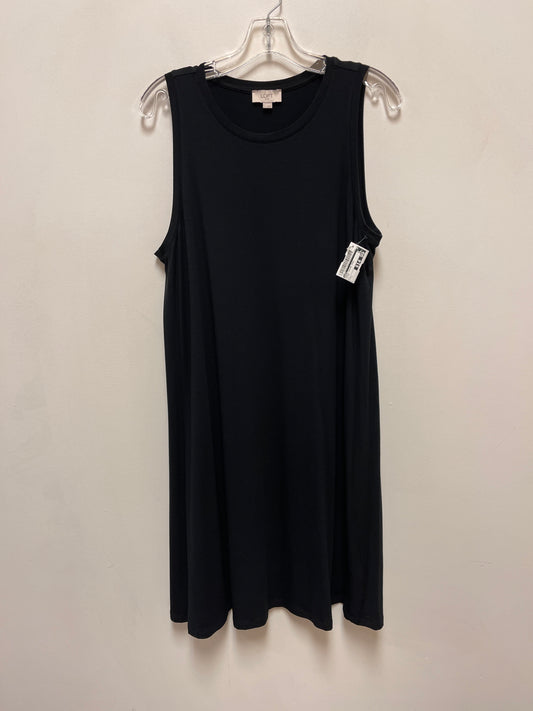 Dress Casual Midi By Loft In Black, Size: L