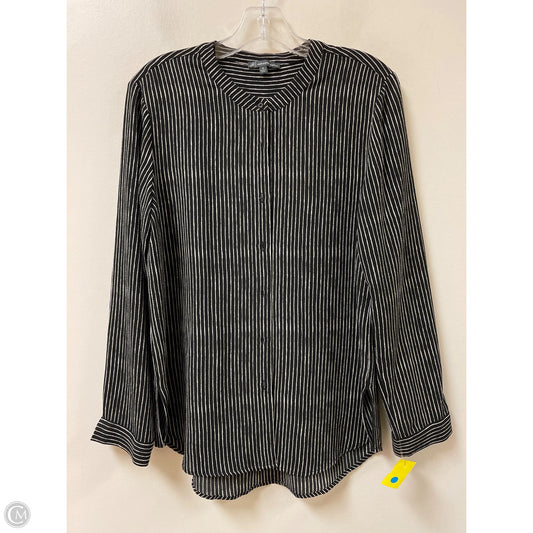 Top Long Sleeve By Adrianna Papell In Black, Size: M