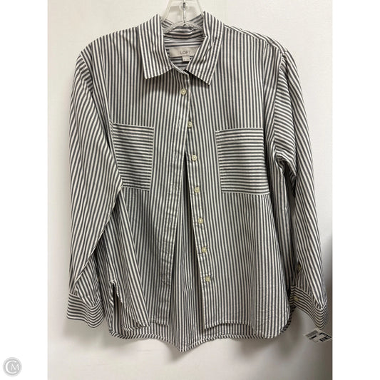 Top Long Sleeve By Loft In Grey, Size: Mp
