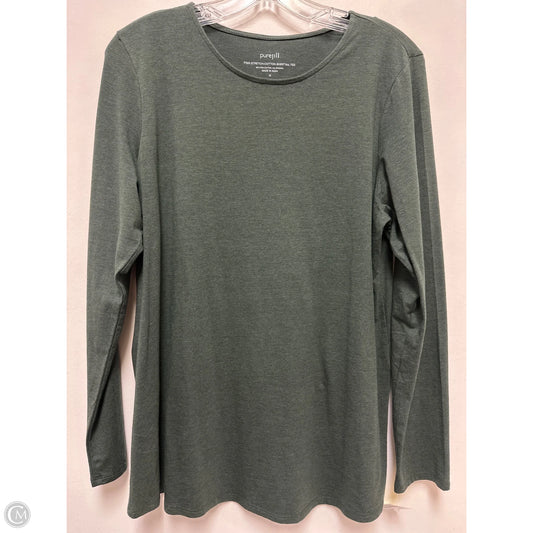 Top Long Sleeve By Pure Jill In Green, Size: M