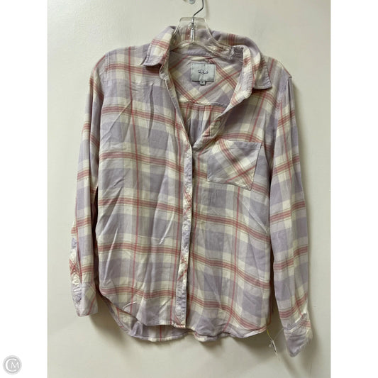 Blouse Long Sleeve By Rails In Purple, Size: S