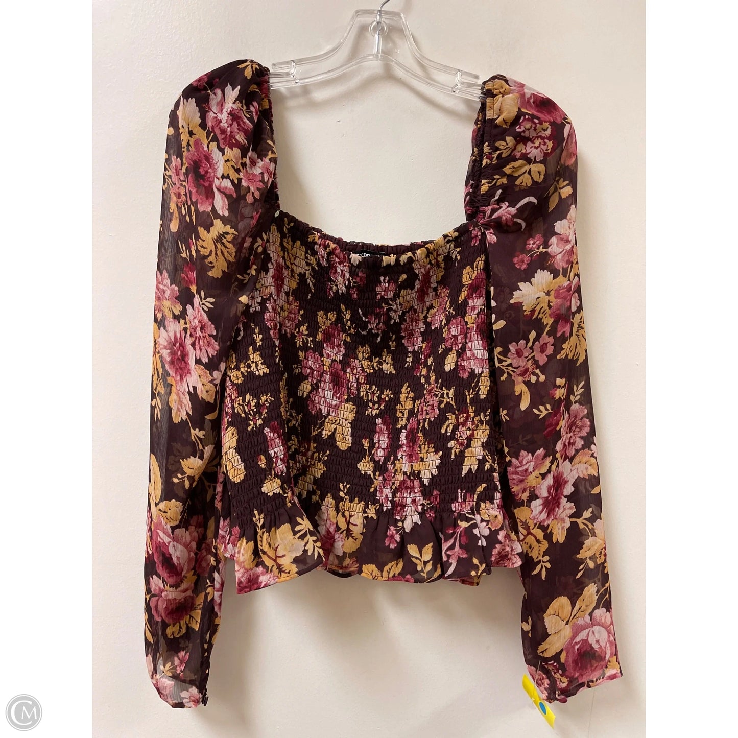 Top Long Sleeve By Express In Multi-colored, Size: Xl