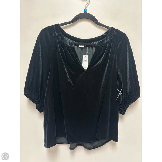 Top Short Sleeve By Gap In Black, Size: L