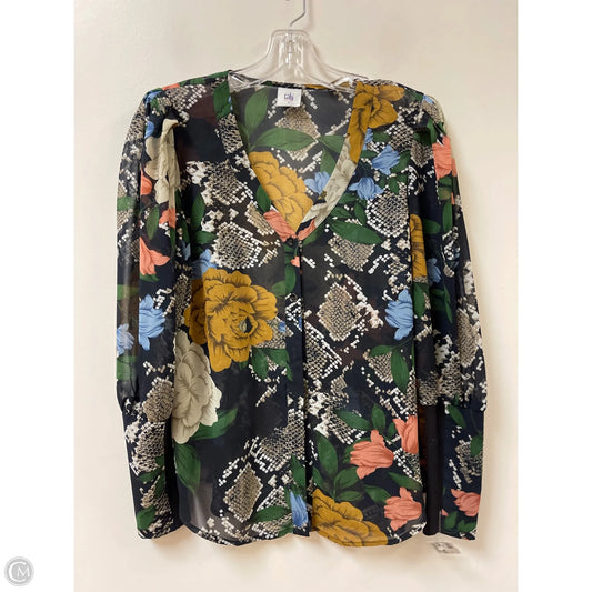 Top Long Sleeve By Cabi In Multi-colored, Size: S