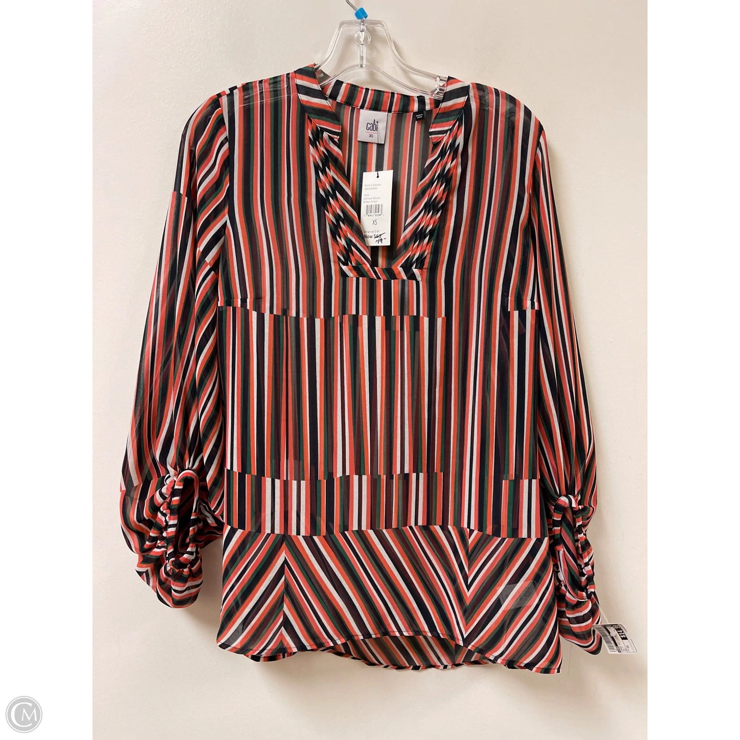 Tunic Long Sleeve By Cabi In Multi-colored, Size: Xs