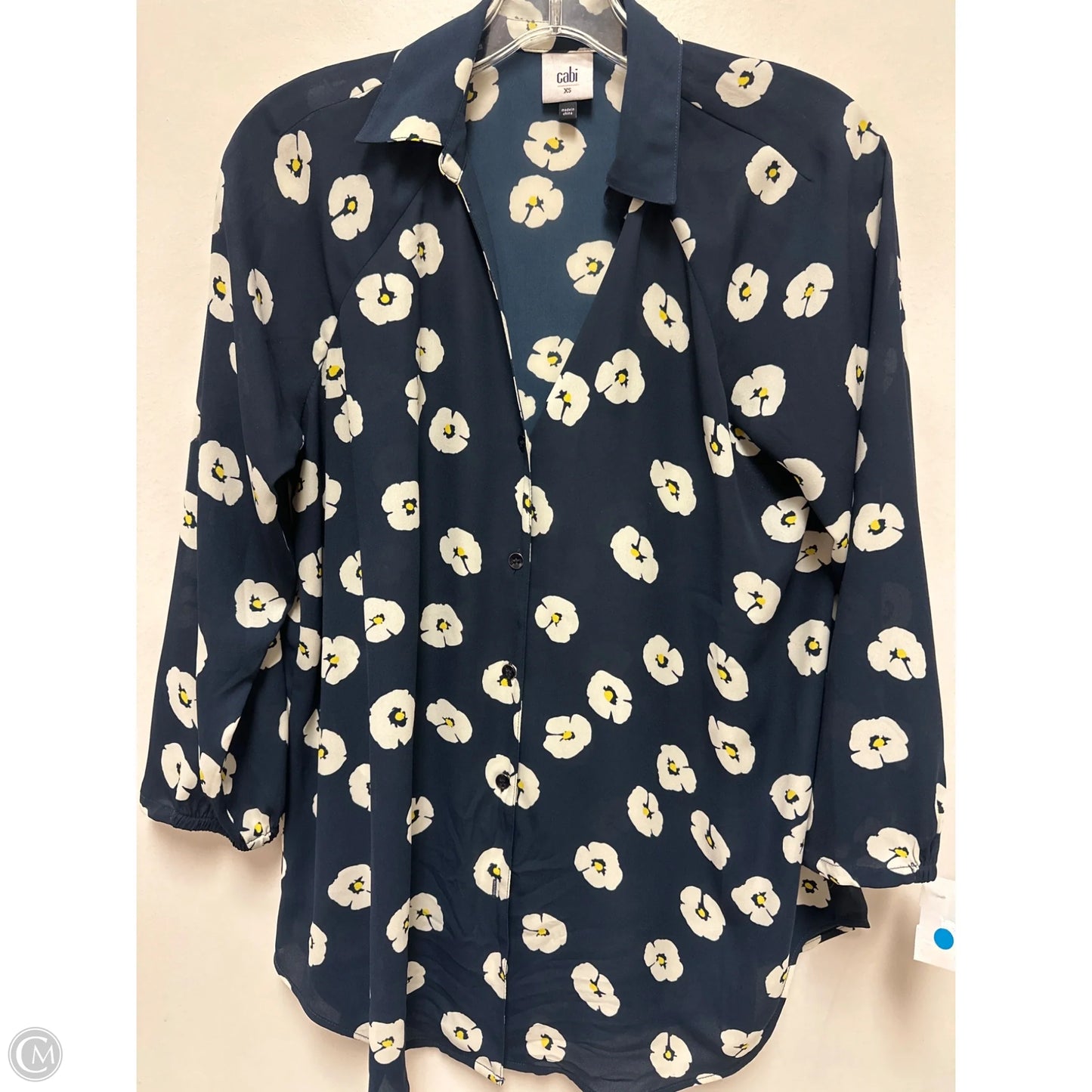 Top Long Sleeve By Cabi In Navy, Size: Xs