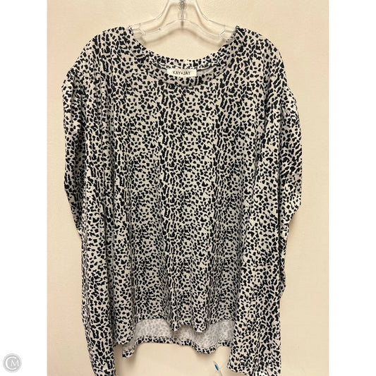 Top Long Sleeve By Clothes Mentor In Animal Print, Size: 3x