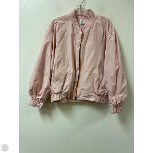 Jacket Windbreaker By Maeve In Pink, Size: S