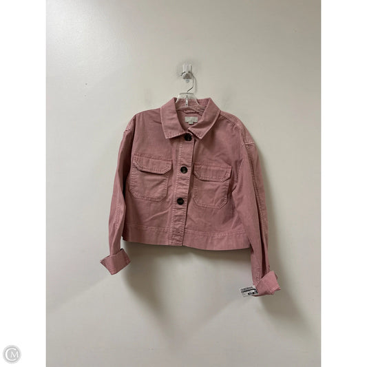 Jacket Denim By Loft In Pink, Size: M