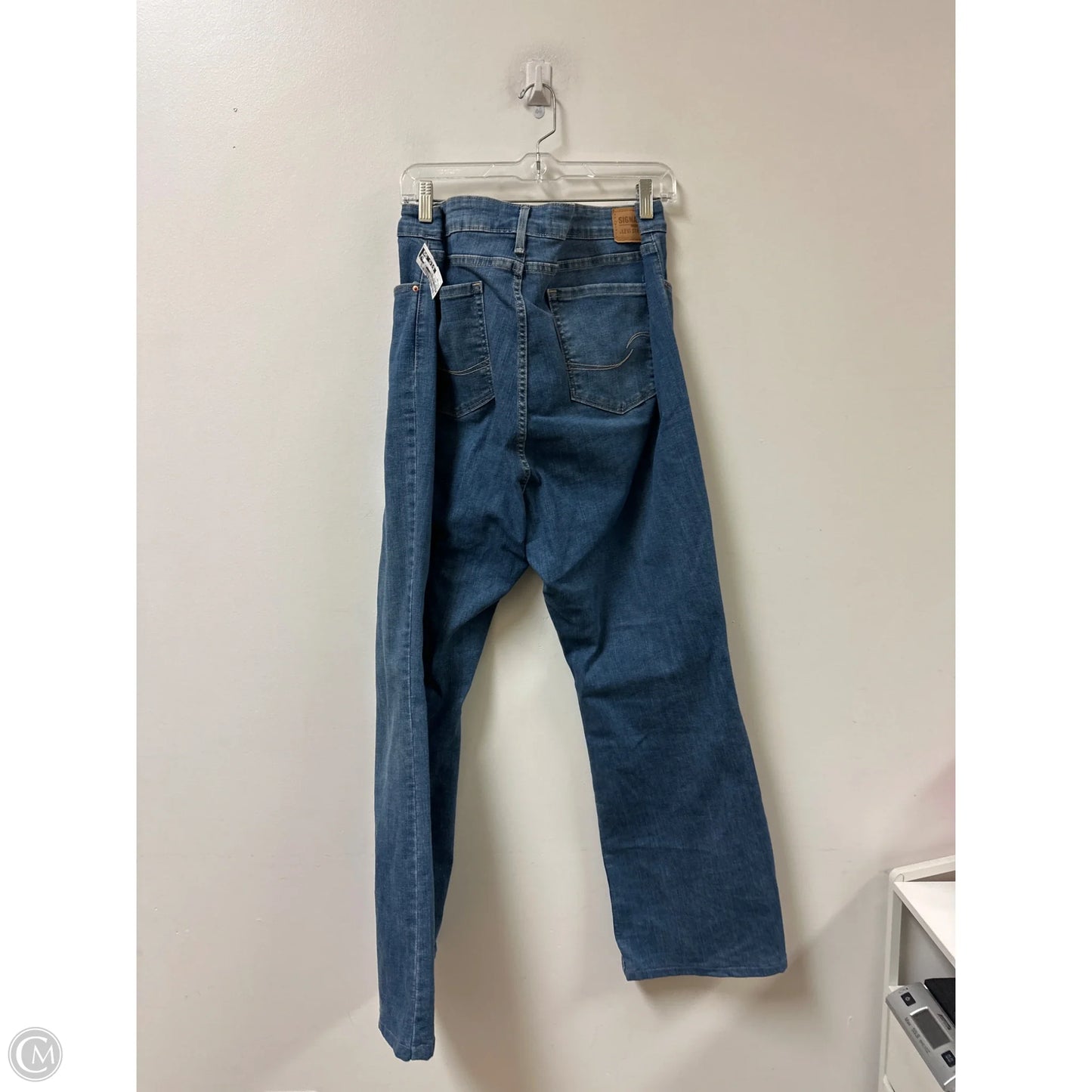 Jeans Boot Cut By Levis Signature In Blue Denim, Size: 18