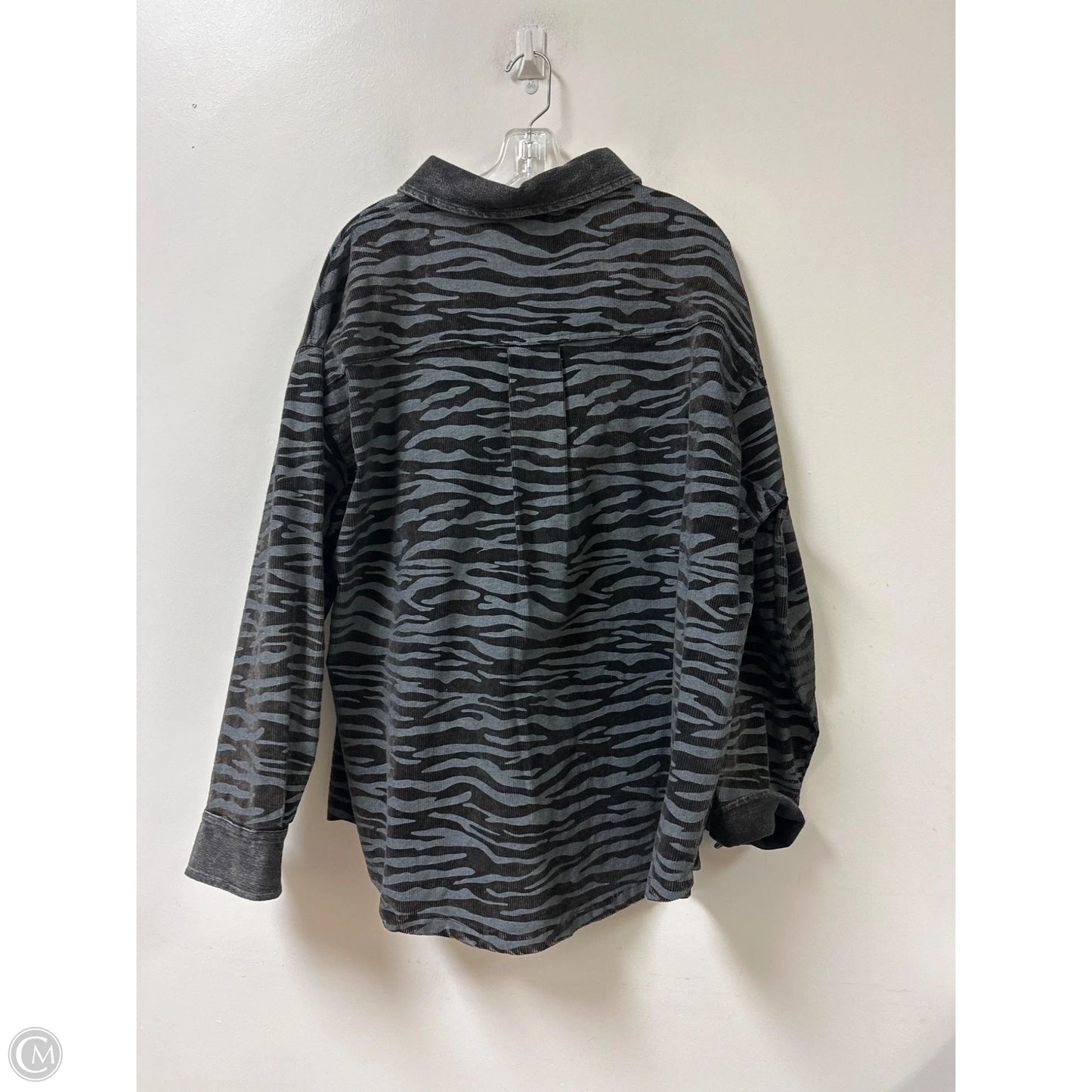 Jacket Shirt By Oddi In Zebra Print, Size: 3x