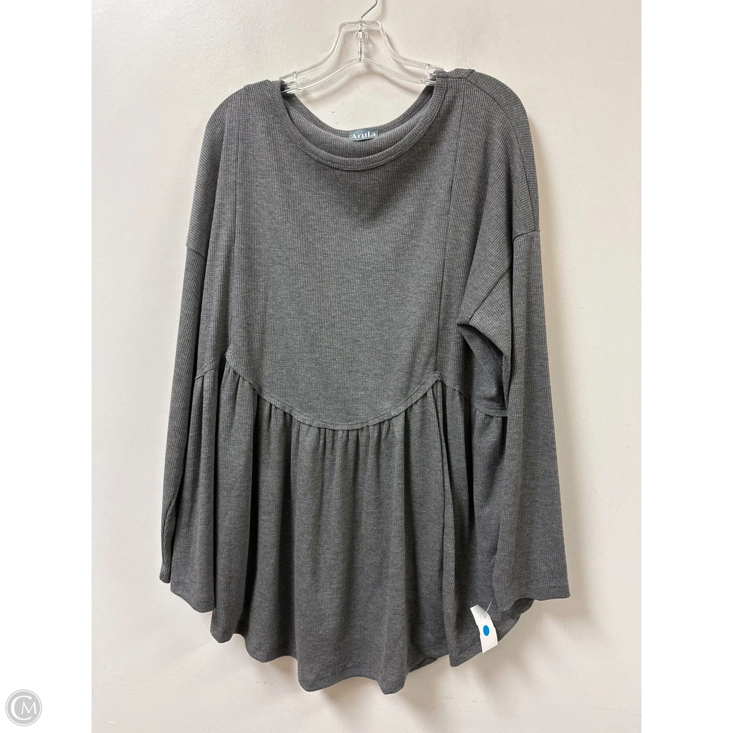 Top Long Sleeve By Arula In Grey, Size: 2x