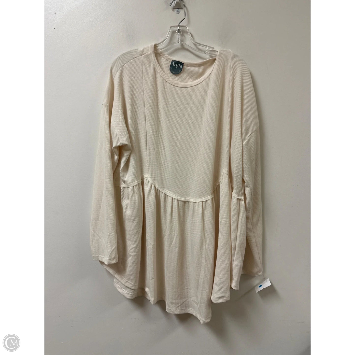 Top Long Sleeve By Arula In Cream, Size: 2x