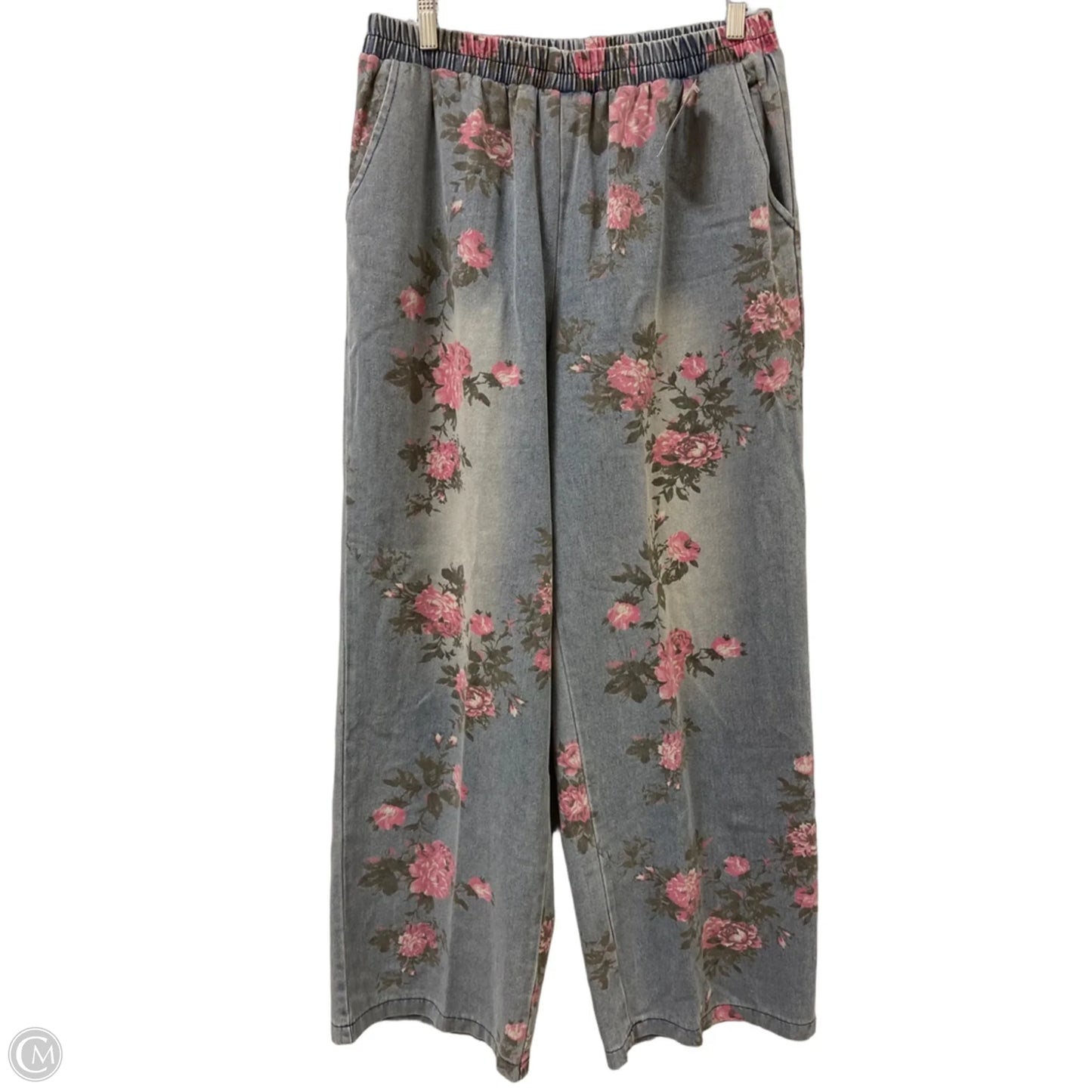 Jeans Flared By Bibi In Blue Denim, Size: 14