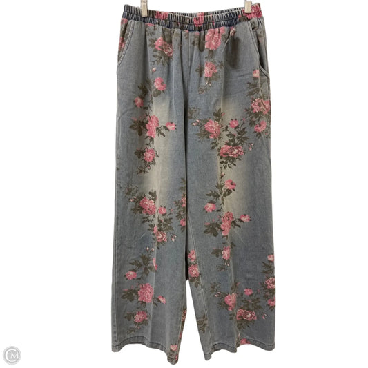 Jeans Flared By Bibi In Blue Denim, Size: 14