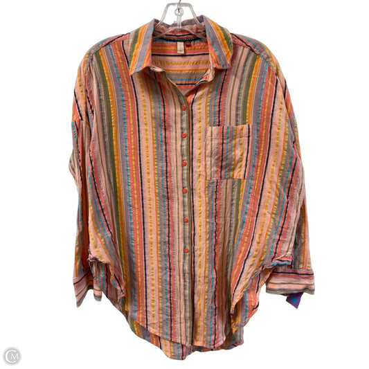 Top Long Sleeve By Pilcro In Orange, Size: Xs