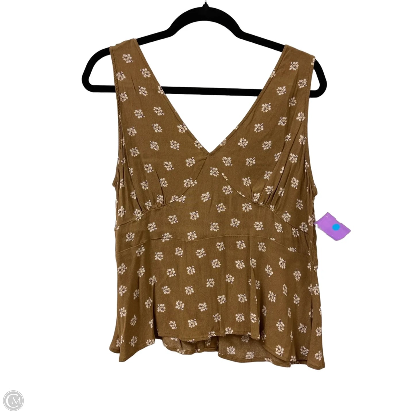 Top Sleeveless By Loft In Bronze, Size: 6