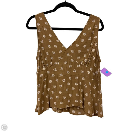 Top Sleeveless By Loft In Bronze, Size: 6