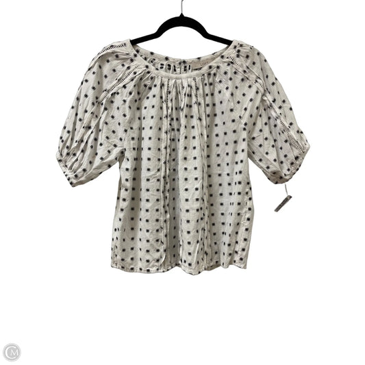 Top Short Sleeve By Loft In Black & White, Size: S